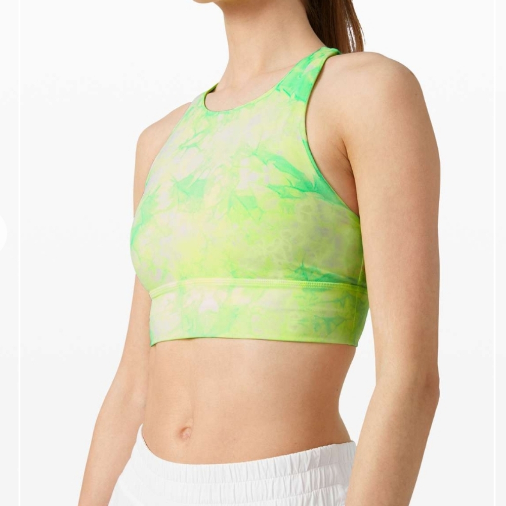 Lululemon Energy Bra High Neck Long Line Shibori *Medium Support B-D